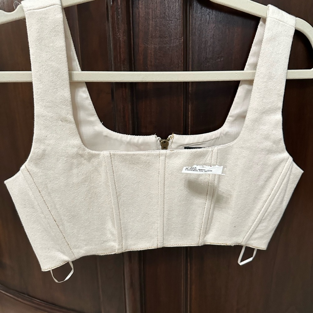 NWT 7 For All Mankind Denim Crop Top